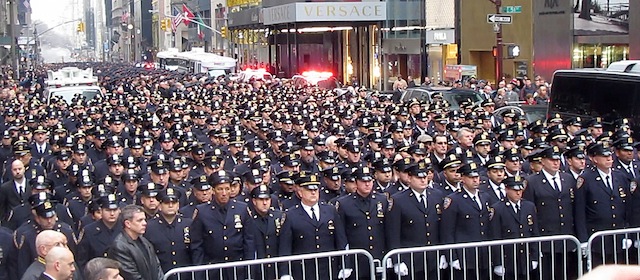 NYPD Turn Out To Pay Their Respects